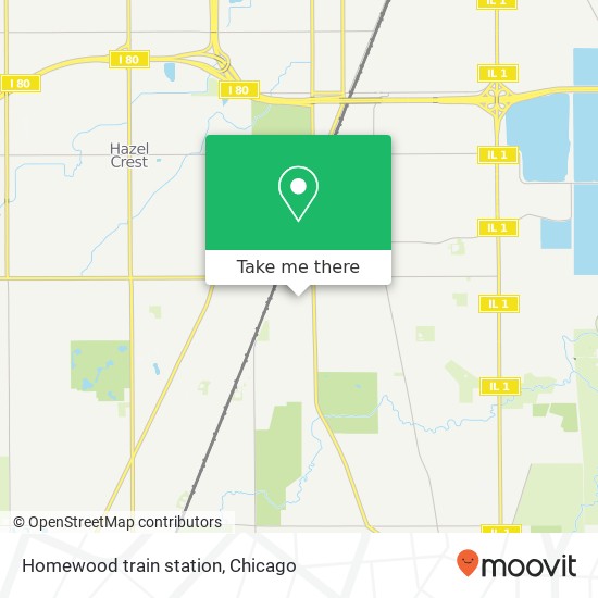 Mapa de Homewood train station