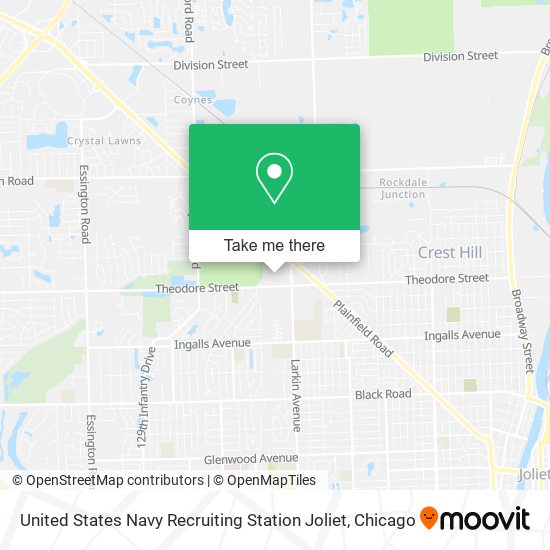 United States Navy Recruiting Station Joliet map
