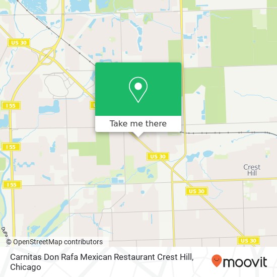 Carnitas Don Rafa Mexican Restaurant Crest Hill map