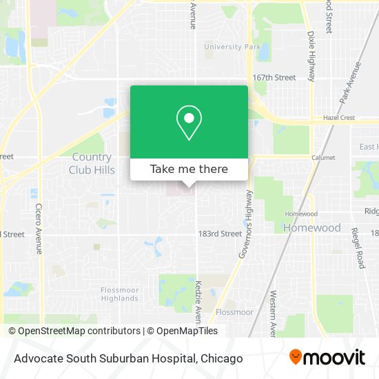 Advocate South Suburban Hospital map