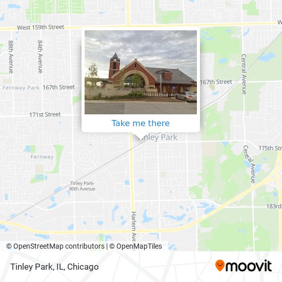 Mapa de Tinley Park, IL