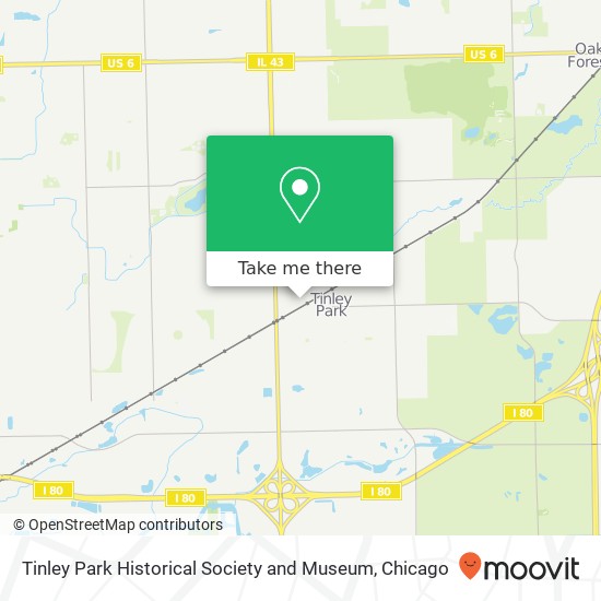 Tinley Park Historical Society and Museum map