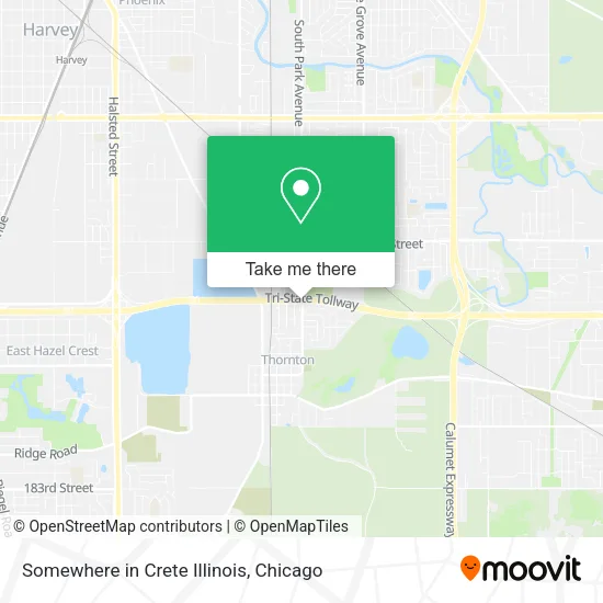 Somewhere in Crete Illinois map