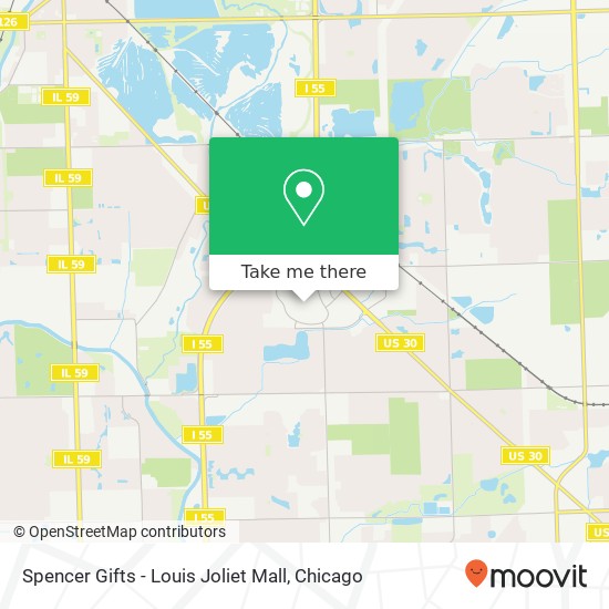 Mapa de Spencer Gifts - Louis Joliet Mall