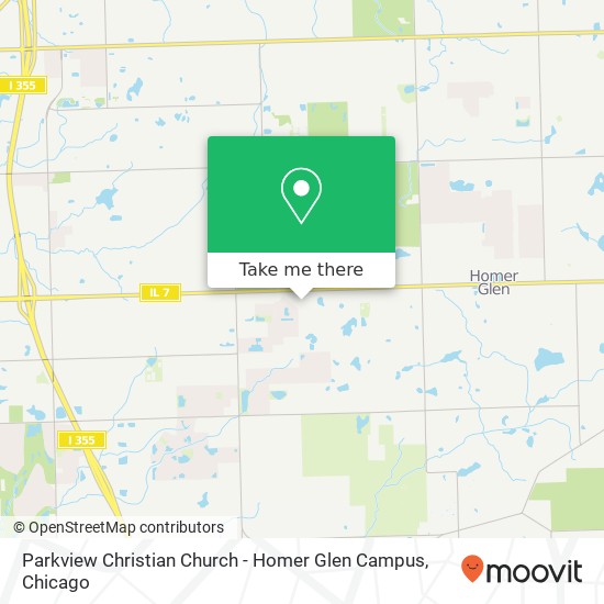 Mapa de Parkview Christian Church - Homer Glen Campus