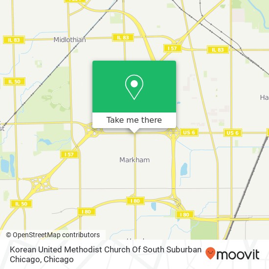 Mapa de Korean United Methodist Church Of South Suburban Chicago