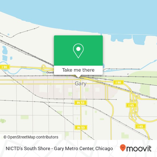 NICTD's South Shore - Gary Metro Center map