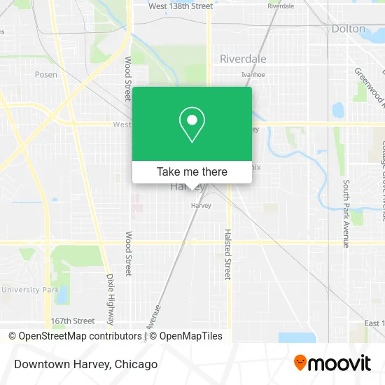 Downtown Harvey map