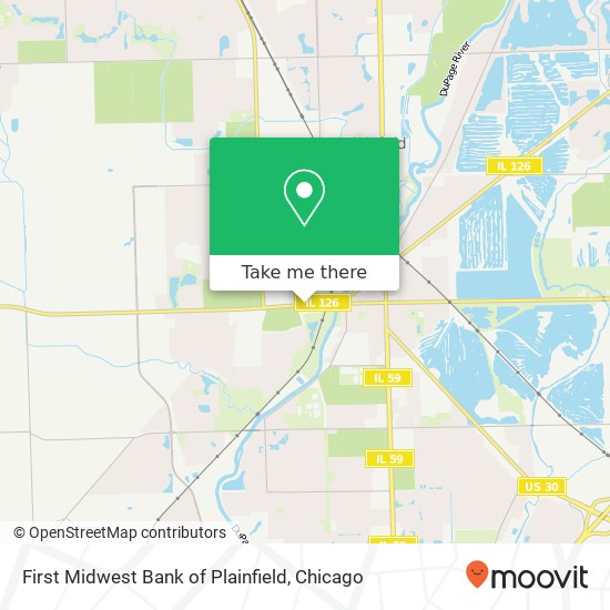 First Midwest Bank of Plainfield map