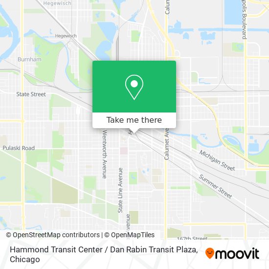 Mapa de Hammond Transit Center / Dan Rabin Transit Plaza
