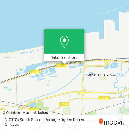 NICTD's South Shore - Portage / Ogden Dunes map