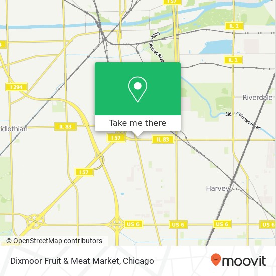 Dixmoor Fruit & Meat Market map