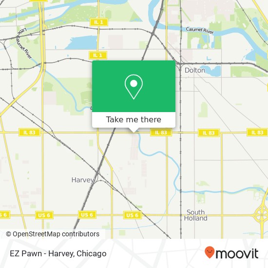 EZ Pawn - Harvey map