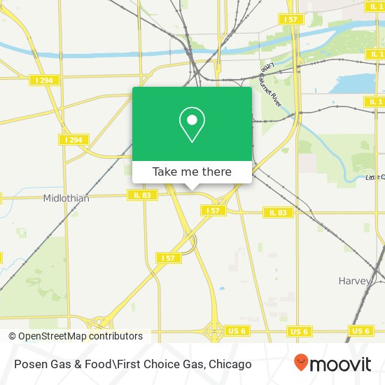 Mapa de Posen Gas & Food\First Choice Gas