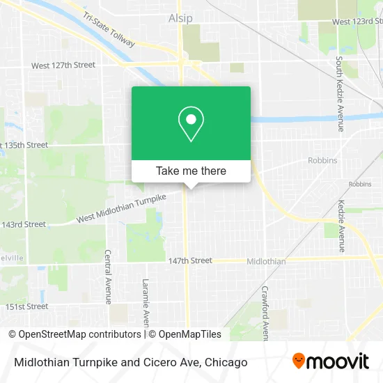 Mapa de Midlothian Turnpike and Cicero Ave