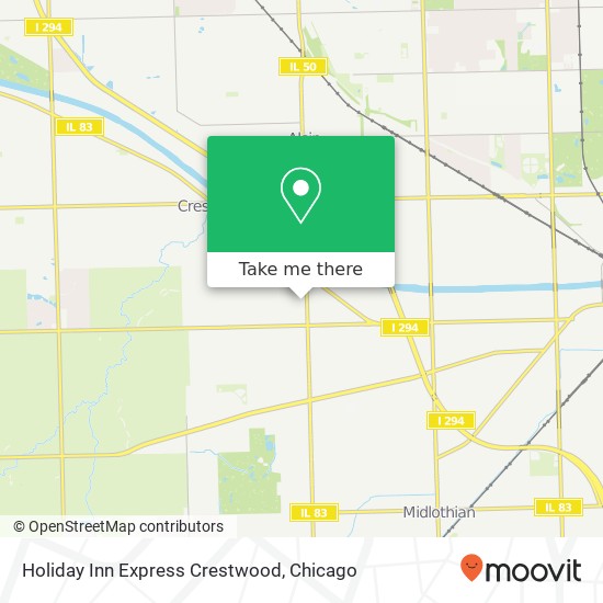 Mapa de Holiday Inn Express Crestwood