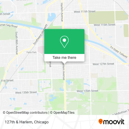 127th & Harlem map