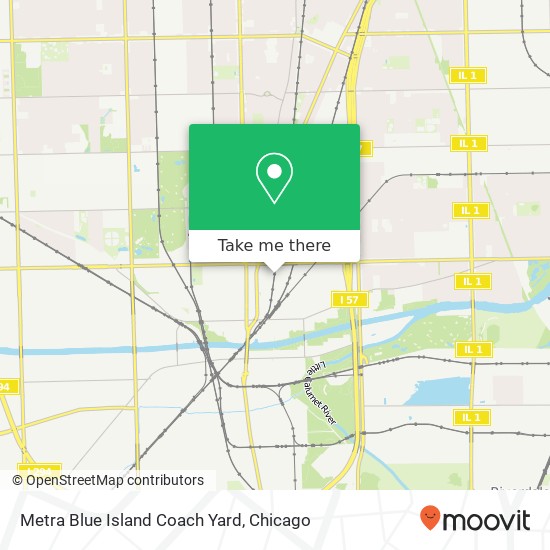 Mapa de Metra Blue Island Coach Yard