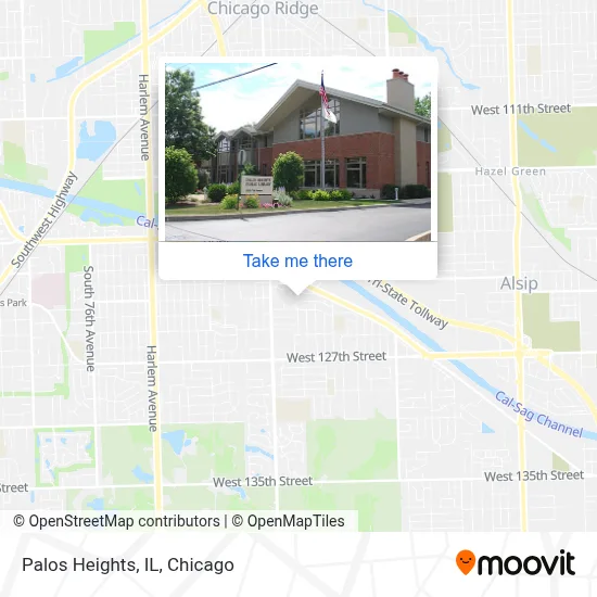 Palos Heights, IL map