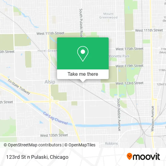 123rd St n Pulaski map