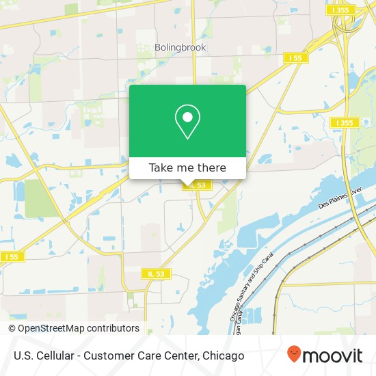 Mapa de U.S. Cellular - Customer Care Center