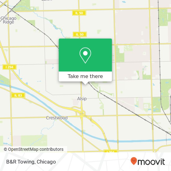 B&R Towing map