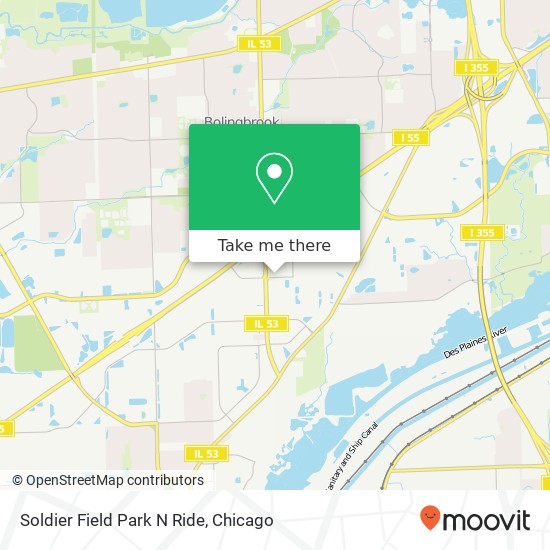 Mapa de Soldier Field Park N Ride