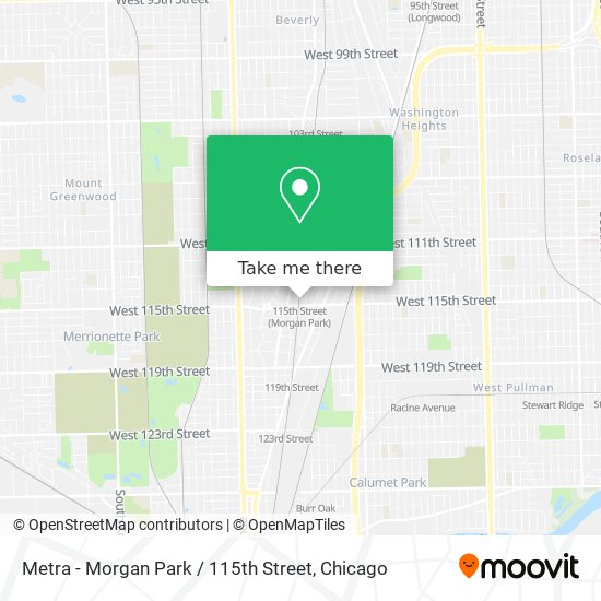 Metra - Morgan Park / 115th Street map