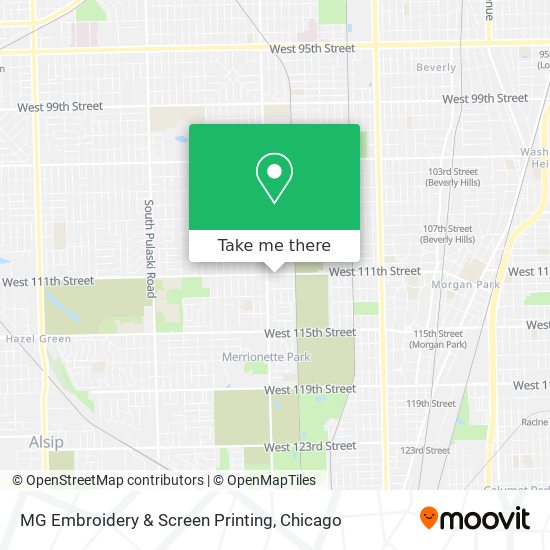 MG Embroidery & Screen Printing map