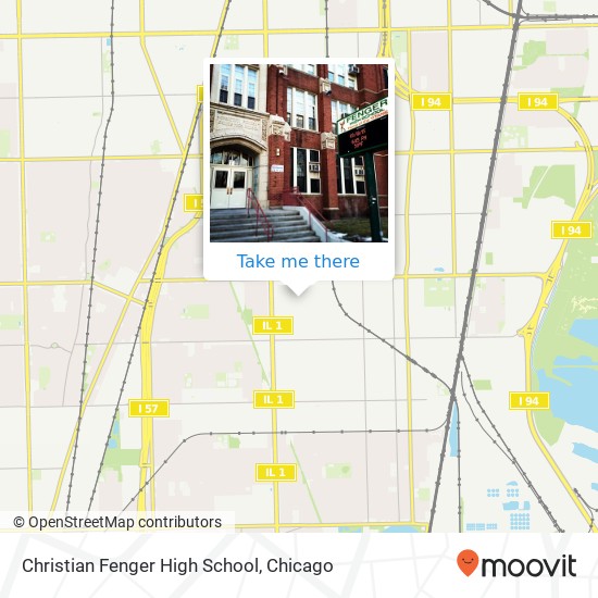 Christian Fenger High School map