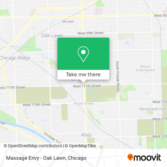 Massage Envy - Oak Lawn map