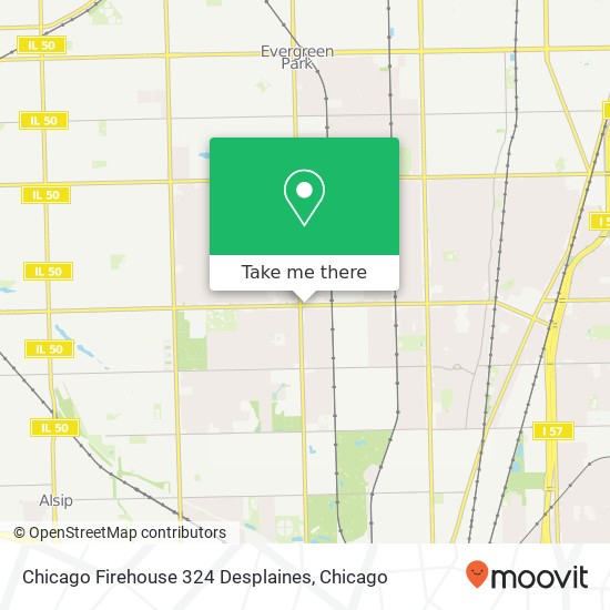 Chicago Firehouse 324 Desplaines map