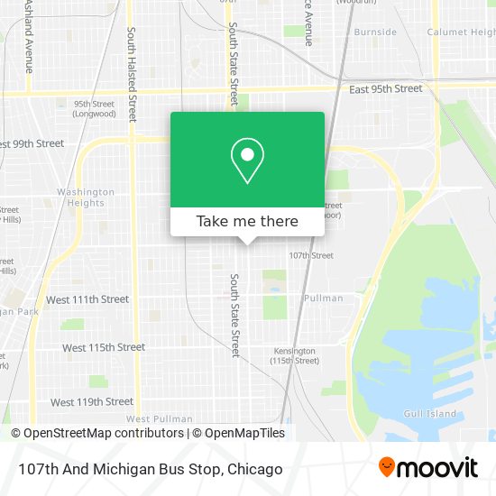 107th And Michigan Bus Stop map