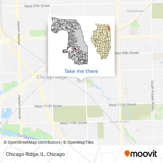 Chicago Ridge, IL map