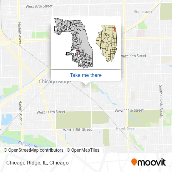 Chicago Ridge, IL map