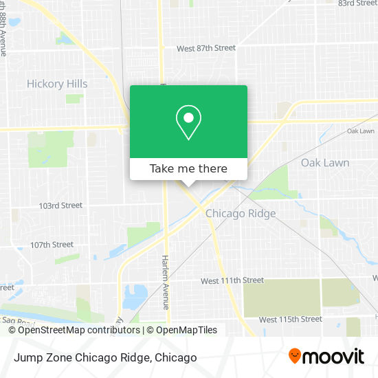 Mapa de Jump Zone Chicago Ridge