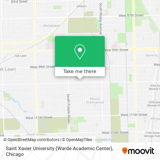 Saint Xavier University (Warde Academic Center) map