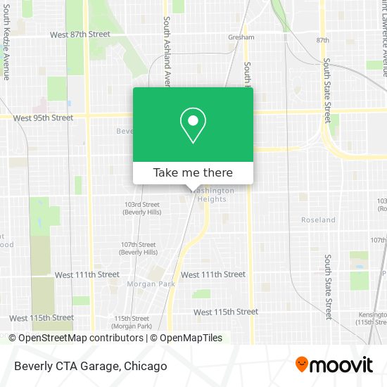 Beverly CTA Garage map