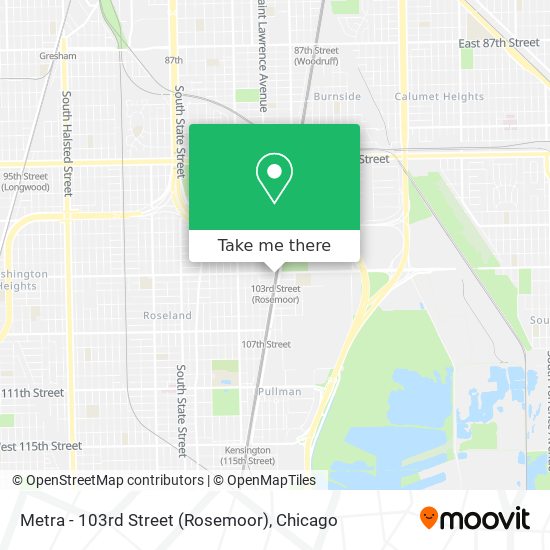 Metra - 103rd Street (Rosemoor) map