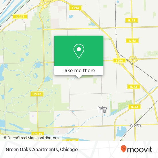 Green Oaks Apartments map