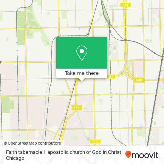 Mapa de Faith tabernacle 1 apostolic church of God in Christ