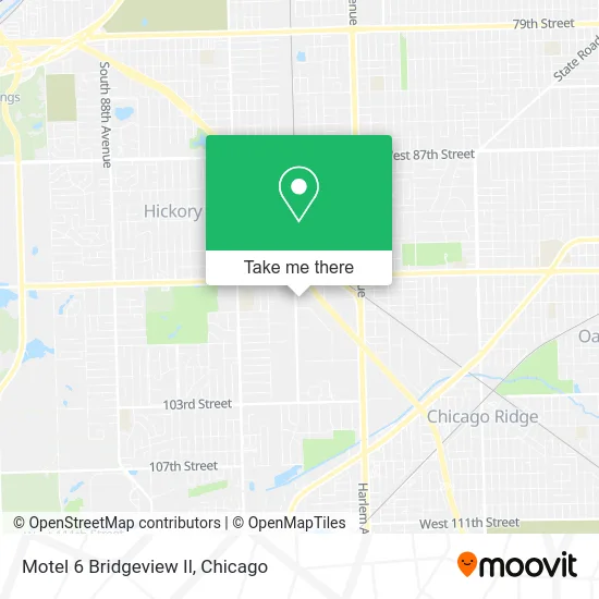 Motel 6 Bridgeview Il map