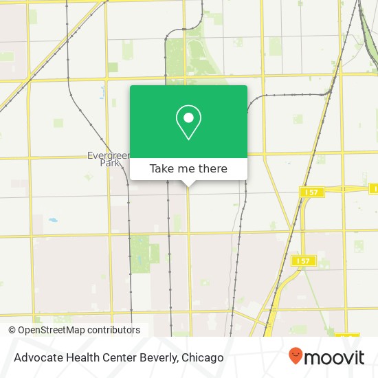Advocate Health Center Beverly map