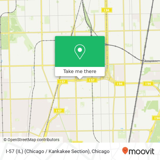 I-57 (IL) (Chicago / Kankakee Section) map