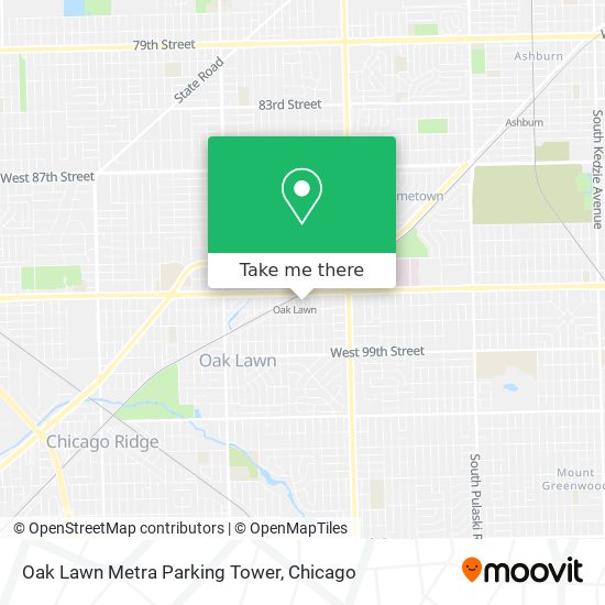 Mapa de Oak Lawn Metra Parking Tower