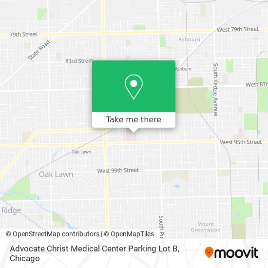 Advocate Christ Medical Center Parking Lot B map