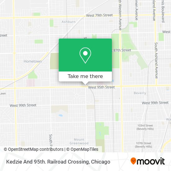 Kedzie And 95th. Railroad Crossing map