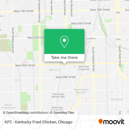 KFC - Kentucky Fried Chicken map