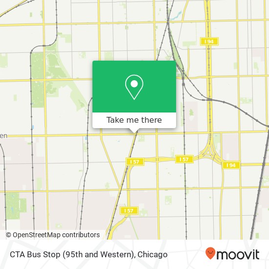 Mapa de CTA Bus Stop (95th and Western)