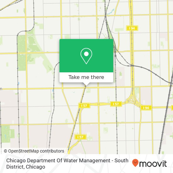 Chicago Department Of Water Management - South District map